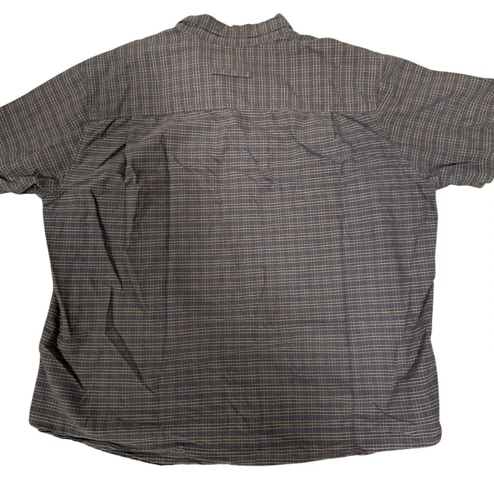 Woolrich Shirt Mens 2XL Brown Pattern Button Down Outdoor Short Sleeve (READ) - Picture 2 of 11